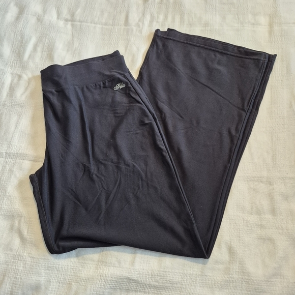 Fila Pants - Fila women's Large wide leg pull on pants small defect on back of leg GUC